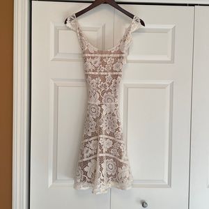 For Love and Lemons white floral lace dress